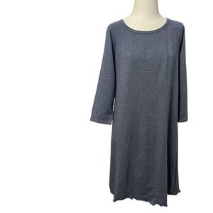 J. Jill Blue Cotton Modal Lightweight Knit Dress M